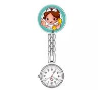 Cartoon Nurse Clip Watch Movement Nurse Hanging Watch Lovely Doctor Clip Suitable for Healthcare Workers Doctor's