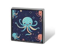 Cartoon Octopus Button Pin Classic Cute Heart Shape Brooch Exquisite Fashionable Badge Elegant Lapel Pin Personalized Pins Button for Clothing Backpack Hat Jackets Decorate