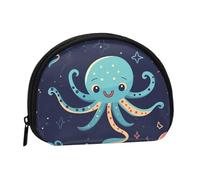 Cartoon Octopus Coin Purse Personalized Coin Bag for Women Men Change Purse Small Wallets with Zipper Mini Shell Coin Pouch Outdoor Shopping Change Storage Bag Handbags Gifts