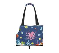 Cartoon Octopus Fish Patterned pet shoulder bag 26 * 34cm lightweight breathable travel pet bag weekend pet travel set