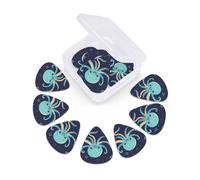 Cartoon Octopus Guitar Picks 12 Pack Thin, Medium & Heavy 3 Different Thickness Celluloid Guitar Plectrums with Storage Box Personalized Guitar Pick for Acoustic Guitar, Bass