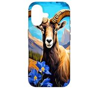 Cartoon Of A Colorado Bighorn Sheep Blue Columbine Case for iPhone 17