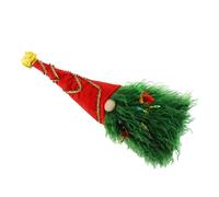 Cartoon Old Man Gnomes Dolls With Green Hair And Faux String Light Christmas Swedish Tomtes Stuffed Toy Tabletop Decors Green Haired Old Man Dolls