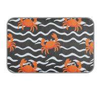 Cartoon Orange Crab Wave Pattern Summer dogs cooling Self Cooling pad for cats for hamster outdoors comfy tapete refrescante para mascotas M