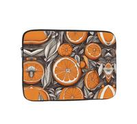 Cartoon Orange Printed 17 inch Laptop Case, Business/Office Commuter Laptop Case
