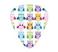 Cartoon Owl Birds Guitar Picks 12 Pack Universal ABS Guitar Picks,Colorful Pattern Friendly Owl Birds with Different FaceComic Cute,for Acoustic and Electric Guitar