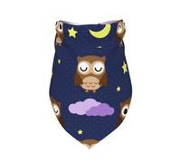 Cartoon Owl Pattern,Bib Scarf Triangle Hood Adjustable Pet Scarf Washable Hood Suitable for Small, Medium and Large Dogs and Cats