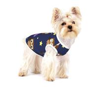 Cartoon Owl Pattern,Cotton Sleeveless Pet T-Shirt Soft Stretchy Puppy Breathable Vest,S