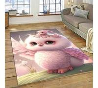 Cartoon Owl Pattern Living Room Carpet, Bedroom Bedside Non-slip Floor Mat, 3D Painted Floral Retro Decorative Carpet, Suitable for Balcony, Study, Corridor, Entrance (Color 7,160x230 cm)