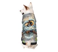 Cartoon Owl Printed Dog Hoodie Soft Dog Sweatshirt Cute Cat Dog Clothes for Small Dogs Kitten Puppy, XL