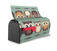 Cartoon Owls Cute Print Reusable Waterproof Mailbox Cover Magnetic for Unique Easy toIdentify Mailboxes