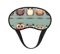 Cartoon Owls Cute Print Sleep Mask Soft Cover Eye No Pressure for Sleeping, Eye Masks for Side Sleepers