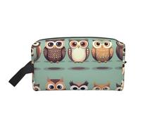 Cartoon Owls Cute Print Toiletry Bag for Women Travel Toiletry Bag, Spacious Capacity Cosmetic Bag for Men
