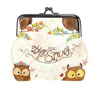 Cartoon Owls Women’s PU Leather Coin Wallets Girls Mini Buckle Coin Purse Pouch