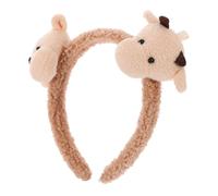 Cartoon Ox Horn Plush Hairband for Performers | Lamb Wool Finish, Plastic Core with Lint Texture, Costume Accessory for Stage Shows and Party Wear
