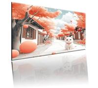 Cartoon Paint by Numbers for Adults, Paint by Numbers Kits for Beginners, Easy DIY Craft Oil Painting Art Kits for Adults with Paint Brushes Acrylic, Home Wall Decor, 70x95cm, Without Frame Cat 2w-698