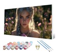 Cartoon Paint by Numbers for Adults, Paint by Numbers Woman Pattern Design Painting Kits, Acrylic Painting Kit with Brushes Adult Crafts for Room Decor, Wall Art, Gifts 36 x 72 inch -hcw25070JI1Z