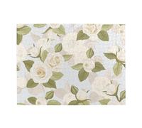 Cartoon Painted White Rose,500 Pieces Puzzles for Adults-Wooden Jigsaw Puzzle for Adults Elderly