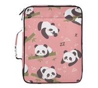 Cartoon Panda bamboos Cute File Organizer Folder 7 Pockets A4 Letter Size with Zipper Closure for Home Office File Jackets para guardar