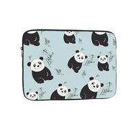 Cartoon Panda Bear Laptop Case 10 inch, Shockproof Protective Computer Sleeve Cover Water Resistant Laptop Bag Carrying Tablet Cover Briefcase Handbags Gifts for Men Women