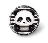 Cartoon Panda Brooch Pins Lapel Pins for Men Women Badge Button Cover Decorative Jewelry Charms for Hats Bags Backpacks Suits Shirts Scarves Clothing Accessories Banquet Wedding Gift