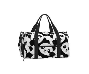 Cartoon Panda Gym Bag for Men Women, Cute Animal Weekend Travel Duffle Bag with Shoe Compartment,Water-Resistant Sport Overnight Tote Dance Yoga Carry On Holdall