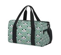 Cartoon Panda Sport Duffel Bags for Kids Girls Boys Women Men Animal Pandas Overnight Weekender Travel Bag Tote Carry Gym Casual Duffel Bags