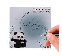 Cartoon Panda Sticky Notes - 3 x 3 in Memo Pads with 50 Sheets, Removable Note Tabs, Cute Panda Annotation Notes, Sticky Tabs for Magazines, Planners, School Supplies, Office and Office