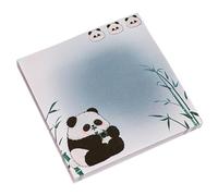 Cartoon Panda Sticky Tabs - 50 Sheets 3x3 Inch Adhesive Notepads, Fun Memo Annotation Stickers, Reusable Colorful Notes with Strong Self Stick Backing | Office School Home Supplies for Books Monitors