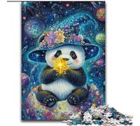 Cartoon Panda Wizard 1000 Pieces Jigsaw Puzzle for Adults& Teens, Pattern Assembly Fun at Home Activities, Birthday Present,Travel Gifts (50x75cm)