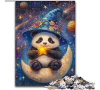 Cartoon Panda Wizard Puzzles for Teenagers Teens 1000pc Puzzle, Family Activity Fun at Home Activities, Birthday Present,Travel Gifts (size 50x75cm)