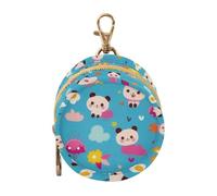 Cartoon Pandas Cute Newborned Girl Travel Pacifier Holder Portable Change Purse Key Holder, Everything Storage pouching