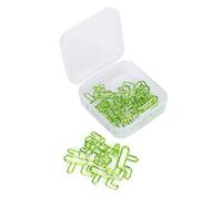 Cartoon Paperclip Human Shaped Creativity Metal Modeling Craft School Supplies Office Green 20Pcs Light Portable File Classification DIY Bookmark Photo Album Envelope Folder Snack