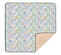 Cartoon Pastel Cakes Soft Thick Baby Playmat for Floor Portable Activity Gym Mat for Babies Infants Toddlers, 50'' x 50''