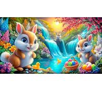 cartoon-pattern 1000-Piece Jigsaw Puzzle Old Kids Birthday Presents Challenging & Brainteasing 38x52cm/1000pcs