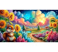 cartoon-pattern 1000Pc Jigsaw Puzzle Old Kids Birthday Presents Classic Educational Games 38x52cm/1000pcs