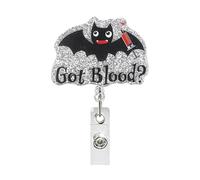 Cartoon Pattern Badge Reel with Secure Clip for Workplace Identification and Personalization (B, One Size)