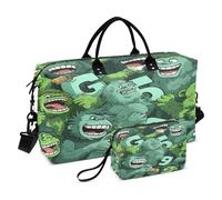 Cartoon Pattern Gorillas Travel Duffel Bags Gym Bag Weekender Handbag with Toiletry Bag for Women Girls Men