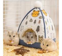 Cartoon Pattern Hamster & Small Pet Animal House Cage Accessories Hideout Cotton Nest for Autumn Winter Pet Keeping Warm Guinea Pig Rats (Cartoon)