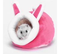 Cartoon Pattern Hamster & Small Pet Animal House Cage Accessories Hideout Cotton Nest for Autumn Winter Pet Keeping Warm Guinea Pig Rats (F)