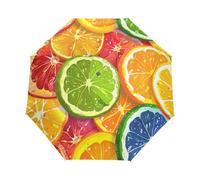 Cartoon Pattern Orange Lemons Umbrella Automatic Folding Men Women Travel Umbrellas Auto Open Close Sun Blocking Windproof