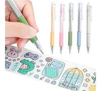 Cartoon Pattern Student Utility Cut Out Pen, 5 Pcss Pen Cut Paper Push Type Carving Cut Out Retractable Box Cutter Precision Paper Cutter Pen