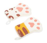 Cartoon Paw Bath Scrubber for Toddlers Kids 2pcs Cotton