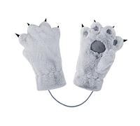 Cartoon Paw Gloves Mittens Claw Gloves for Kids Winter Gloves Boys Girls with Hang Neck String Thickened Plush Gloves Thermal Indoor Outdoor Mittens Super Soft Lining Full Finger Wrist Gloves for Kids