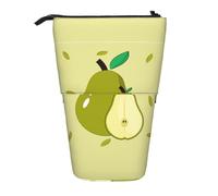 Cartoon pear Expandable Stand Pencil Pouch, Multi-Design Oxford Fabric, Adjustable Height, Multi-Use Cosmetic Bag