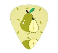 cartoon pear Guitar picks, thin, medium, heavy, 12 pieces, suitable for guitar, bass, electric guitar, ukulele, wear-resistant guitar picks,