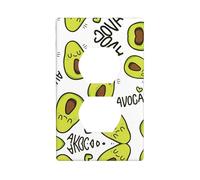 Cartoon Pears Electrical Outlet Covers, Standard Size 1-Gang 4.50" X 2.76", Unbreakable Polycarbonate Thermoplast