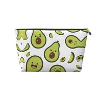 Cartoon Pears Leather Travel Toiletry Bag with Zipper,Cosmetic Bags for Women,Small Make Up Bag for Purse,Portable Travel Cosmetic Bag Gift Bag for Women Girls Lady