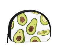 Cartoon Pears Print Portable Mini Storage Bag Shell Shaped Wallet Small Coin Wallet Shell Storage Bag