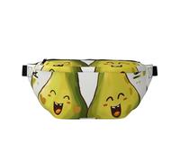Cartoon Pears Printed Fanny Pack Waist Bag for Men Women, Adjustable Bumbags Hip Bum Bag Travel Crossbody Bags Sports Running Hiking Belt Bag